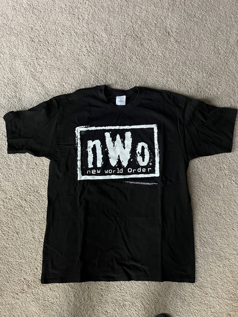 Vintage 1996 Black NWO New World Order - Broken Bones Rule - WCW Tee